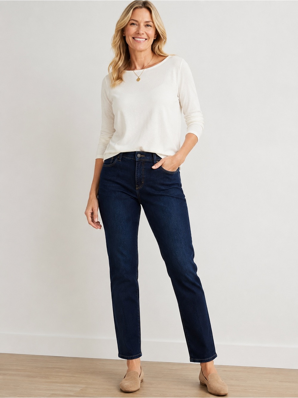 Soft Surroundings Ankle Straight Leg Jeans – Size M